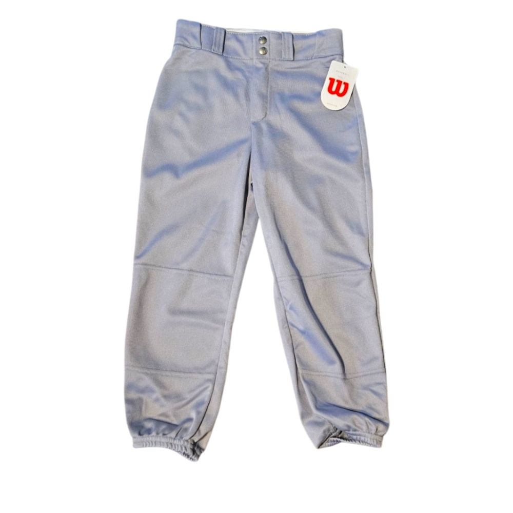 Wilson Kids Gray Baseball Pants Size M Youth